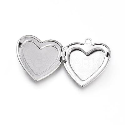 Tarnish Resistant 316 Stainless Steel Locket Pendants A-STAS-K192-09P-1