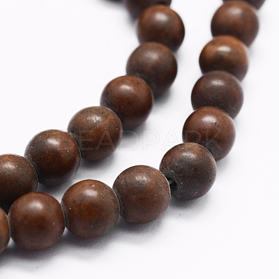 Natural Petrified Wood Beads Strands G-K257-05-8mm-1