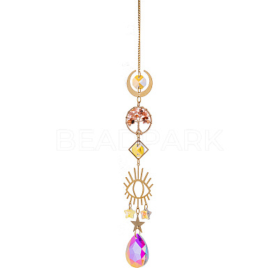 Glass Teardrop Pendant Decoration WG33785-03-1