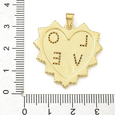 Rack Plating Brass Micro Pave Clear Cubic Zirconia Pendants X-KK-Z067-05G-1