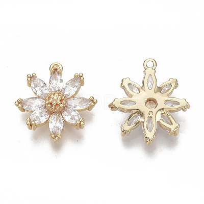 Brass Micro Pave Cubic Zirconia Pendants X-KK-S354-082-NF-1