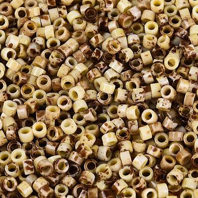 Opaque Picasso Cylinder Glass Beads SEED-Q039-06A-20-1
