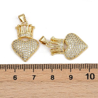 Brass Micro Pave Cubic Zirconia Pendants ZIRC-I367-07G-04-1