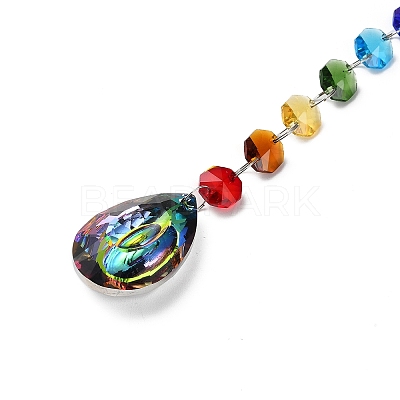 Quartz Crystal Pendant Decorations HJEW-M007-05B-P-1
