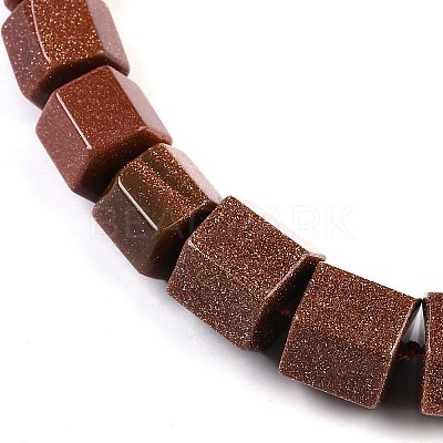 Synthetic Goldstone Necklaces NJEW-K388-03N-1