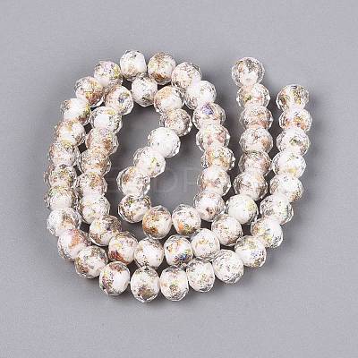 Handmade Foil Glass Beads FOIL-Q001-02J-1