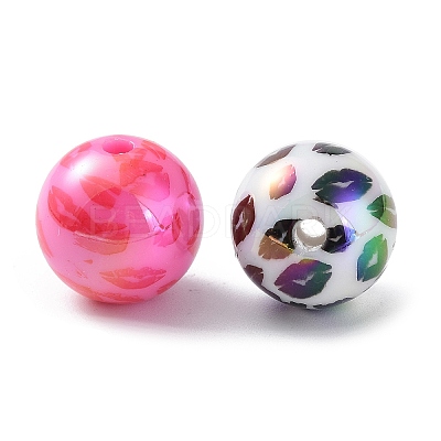 UV Plating Opeque Acrylic Beads X-MACR-K351-22-1