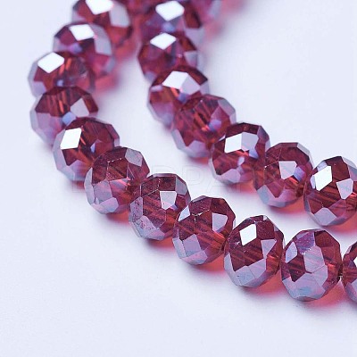 Electroplate Glass Beads Strands EGLA-A034-T2mm-A02-1