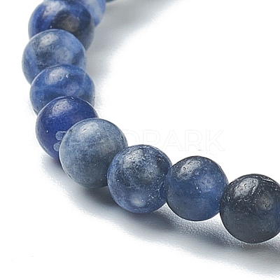 Natural Sodalite Beaded Stretch Bracelets BJEW-D446-A-36-1