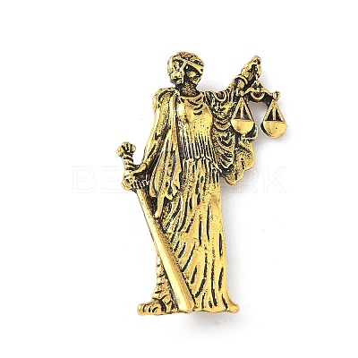 Lady Justice Alloy Brooch JEWB-K039-08AG-1