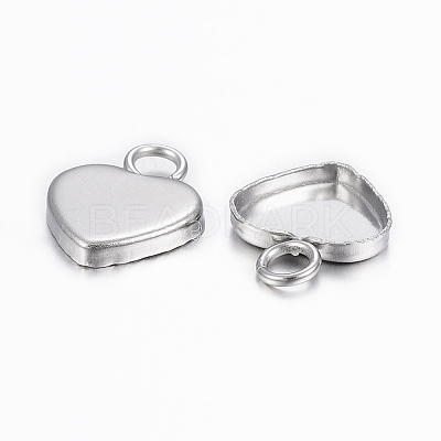 Tarnish Resistant 304 Stainless Steel Pendant Cabochon Settings STAS-K155-15P-1