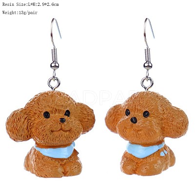 Iron & Resin Dangle Earrings for Women WG4B27B-01-1