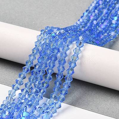 Transparent Electroplate Glass Beads Strands LS-GLAA-F029-2mm-D07-1