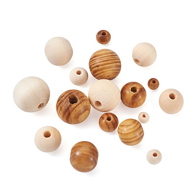 Unfinished Natural Wood Beads WOOD-TA0002-41-LF-1