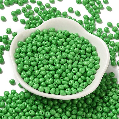 6/0 Opaque Baking Paint Glass Seed Beads SEED-M012-02A-06-1