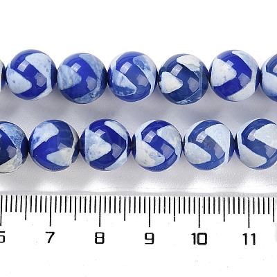 Natural Tibetan Wave Pattern dZi Agate Beads Strands G-B084-A05-01-1