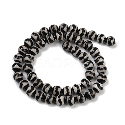 Tibetan Style dZi Beads Strands G-U022-A01-8mm-1