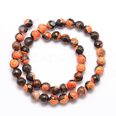 Natural Fire Crackle Agate Bead Strands G-K166-06F-8mm-06-1