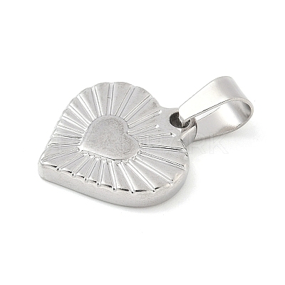 304 Stainless Steel Heart Pendants LS-STAS-R162-01P-04-1
