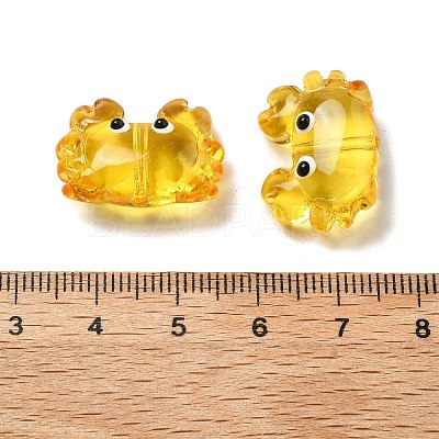 Transparent Glass Enamel Beads LAMP-V001-08F-1