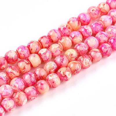 Baking Paint Glass Beads Strands DGLA-N003-4mm-A01-1