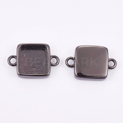 Brass Cabochon Connector Settings KK-F748-15B-1