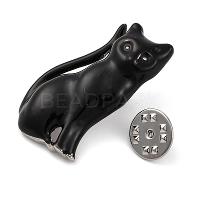 Cat Shaped Alloy Enamel Pins JEWB-Q045-03P-1