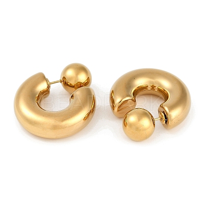 304 Stainless Steel Stud Earrings EJEW-D282-02G-01-1