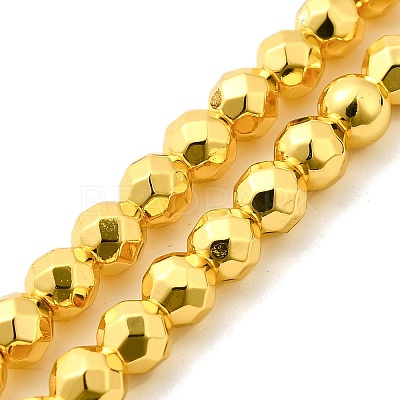 Electroplated Synthetic Non-magnetic Hematite Beads Strands G-L613-C01-02-1