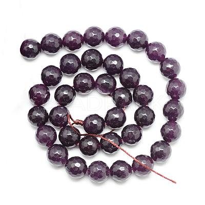Natural White Jade Bead Strands G-R346-8mm-20-1