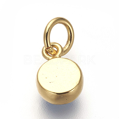 Brass Enamel Charms ZIRC-E152-28G-RS-1