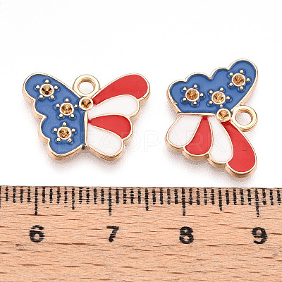 Alloy Enamel Pendant Rhinestone Settings ENAM-T020-98-1