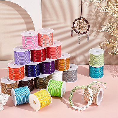 20 Rolls 20 Colors Waxed Polyester Cords YC-PH0002-45-1