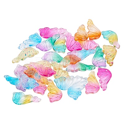 Spray Painted Glass Pendants GGLA-BC0001-003-1