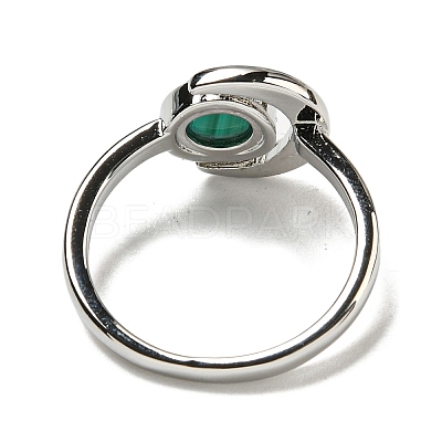 Natural Malachite Adjustable Rings RJEW-K269-09P-07-1