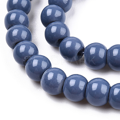 Painted Glass Bead Strands DGLA-S071-4mm-B45-1