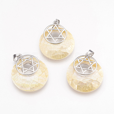 Shell Pendants KK-F751-G-1