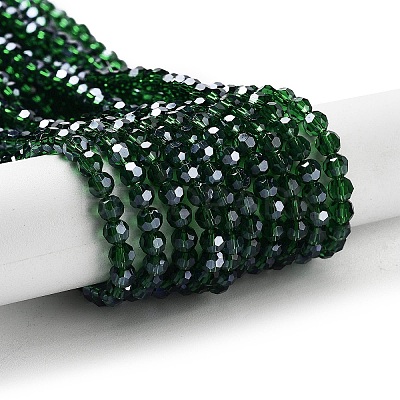 Electroplate Transparent Glass Beads Strands EGLA-A035-T4mm-A10-1
