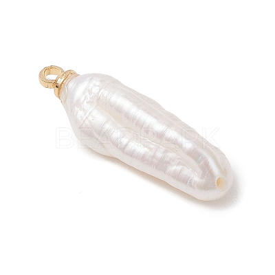 Natural Baroque Pearl Keshi Pearl Pendants PALLOY-JF04777-01-1