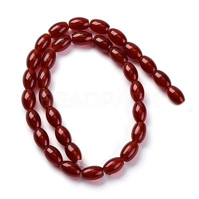 Dyed & Heated Natural Carnelian Beads Strands G-G177-J01-01-1