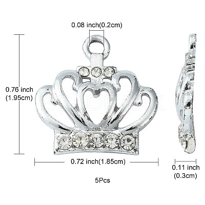 Alloy Rhinestone Pendants ALRI-YW0001-06-1