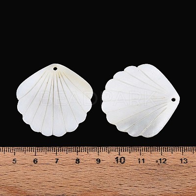 Carved Natural Freshwater Shell Pendants SHEL-T020-62C-1
