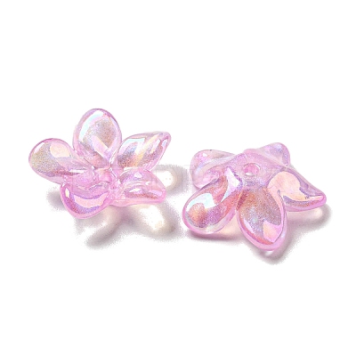 AB Color Plated Acrylic Beads X-OACR-G034-01A-1