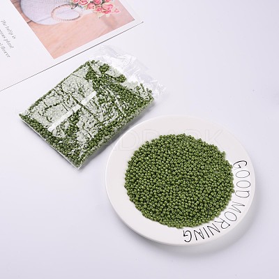 Baking Paint K9 Glass Seed Beads SEED-US0003-4mm-K9-1