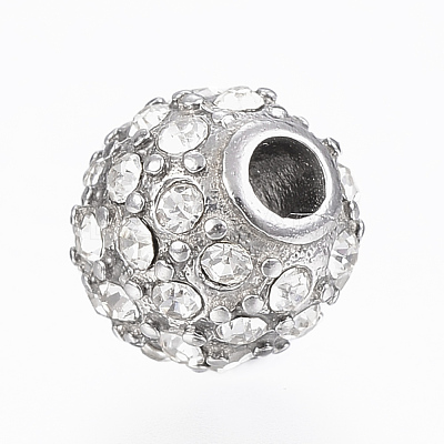 304 Stainless Steel Crystal Rhinestone Beads for DIY Projects STAS-A033-031P-1