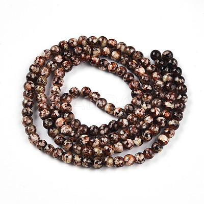 Baking Paint Glass Beads Strands DGLA-N003-6mm-B06-1