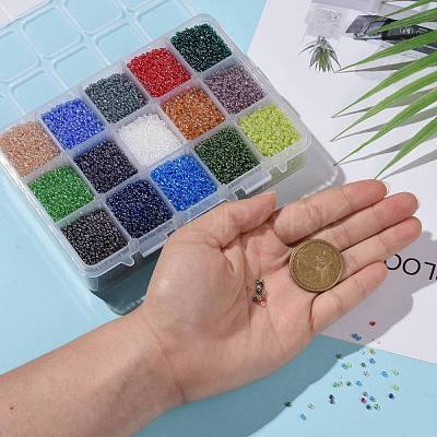 FGB 25000PCS 15 Colors 12/0 Grade A Round Glass Seed Beads SEED-JP0011-02-2mm-1