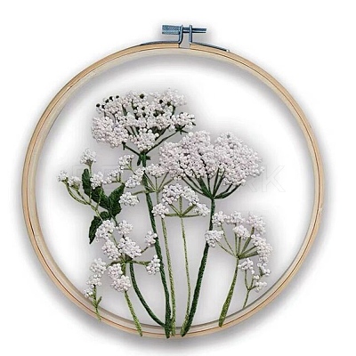 DIY Transparent Fabric Embroidery Kits DIY-K032-78A-1