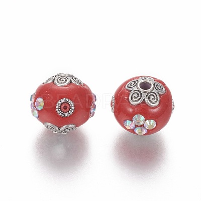 Handmade Indonesia Rhinestone Beads IPDL-E012-23C-1
