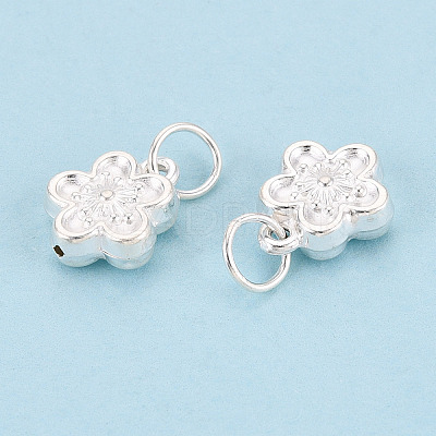 925 Sterling Silver Flower Charms STER-T008-29S-1